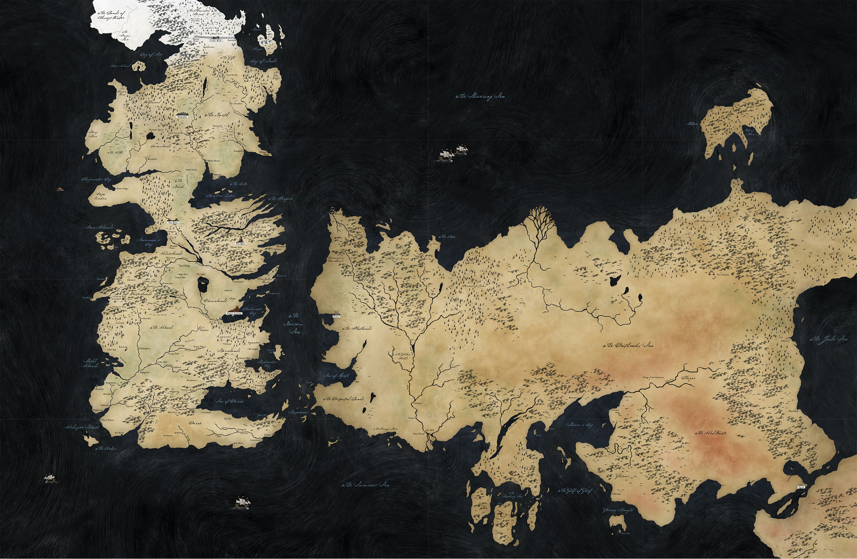 Game of Thrones World Map